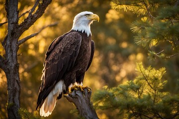 bald eagle on a tree branch