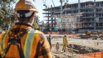 Augmented reality interface for real-time sensory feedback in construction environments