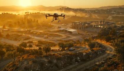 Autonomous drone surveying large-scale infrastructure for enhanced data collection