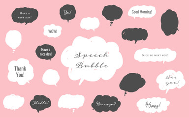 Wall Mural - A set of speech bubbles handwritten with a felt-tip pen	
