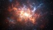 © VRVisionary - Cosmic nebula in space among stars and galaxies depicted in a 3D cartoon rendering Gas dust clouds in the outer cosmos illustrate the birth and expansion of the universe showcasing the formation o