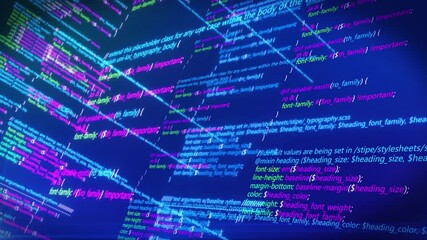 code and hacker program scroll