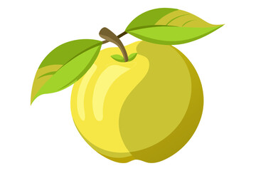 Sticker -  beautiful quince fruit vector illustration 