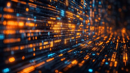 ai coding concept with abstract screens displaying lines of code symbolizing advanced programming and artificial intelligence development.illustration