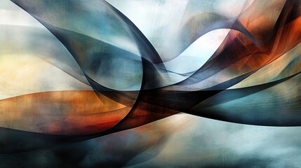 Canvas Print - Fluid abstract waves