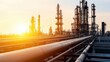 © Thanate - Oil Refinery at Sunset.