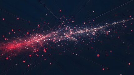Colored optical fiber, background image, technology concept of data transfer and communication. 