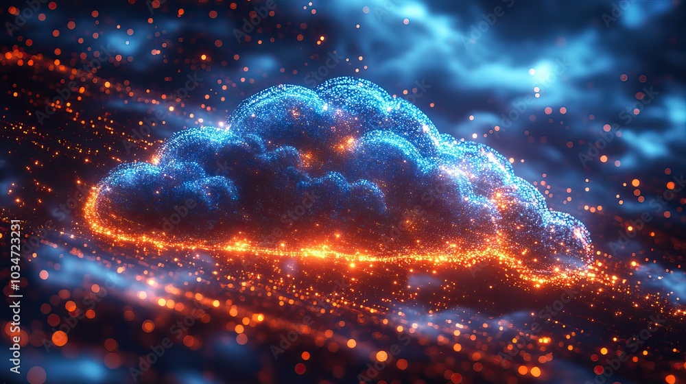 digital cloud with dat flow representing api cloud migration ...