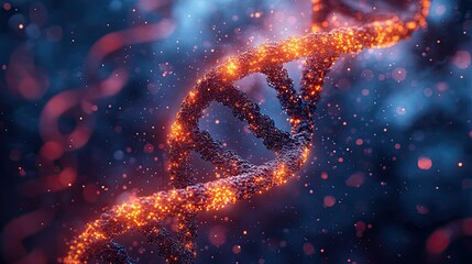 Wall Mural - dn double helix structure representing genetic dat analysis in computational biology.image
