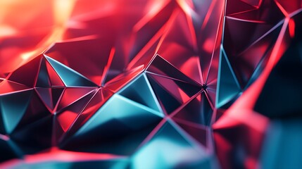 Abstract polygonal vector science background with connecting dots and lines.