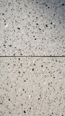 Wall Mural - The surface reveals a unique texture with a close-up view of salt and pepper details, featuring a mix of light and dark stones on a polished background