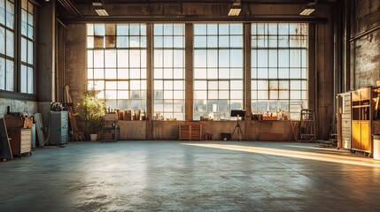 Wall Mural - Sunlit industrial space