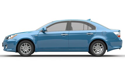 Naklejka na meble A Traffic Car on White Background - a dynamic and eye-catching visual. The traffic car on a pure white backdrop creates an engaging and appealing scene.