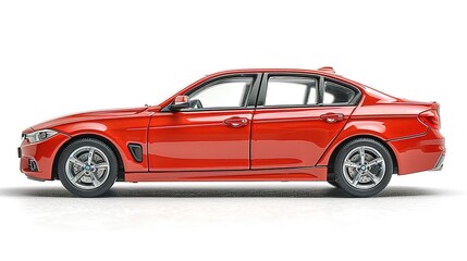 Naklejka na meble A Traffic Car on White Background - a dynamic and eye-catching visual. The traffic car on a pure white backdrop creates an engaging and appealing scene.