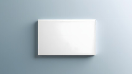 Clean and crisp design of a white rectangle on a soft blue gradient background.