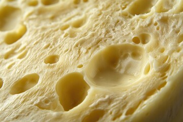 Poster - Close-up of the Texture of a Swiss Cheese Surface