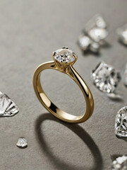 Diamond-studded wedding ring in a classic design.