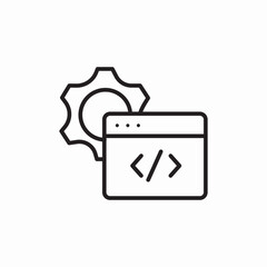 website code settings icon sign vector