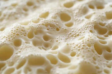 Poster - Close-Up of Creamy, Holey, Yellow Cheese Surface