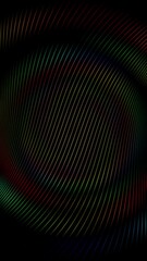 Wall Mural - loop colorful digital lines pattern motion on black vertical background.