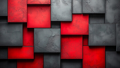 Wall Mural - Geometric shapes on concrete wall create modern design. generated by AI