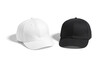 © Stock Archive - Blank black and white baseball cap mockup, front view.