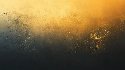 Wall Mural - Grainy gradient background with gray brown golden and yellow hues featuring glowing light and textured noise for banner or poster design