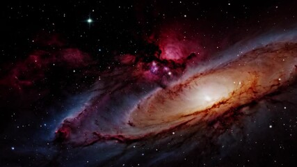 Wall Mural - star field and galaxy in outer space ultra hd