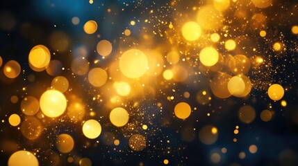 Wall Mural - abstract golden bokeh background for festive celebrations