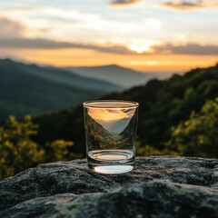 Poster - glass of water on the rocks