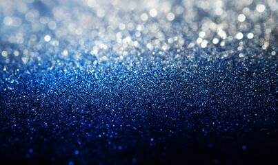 Wall Mural - Blue glitter background with bokeh.