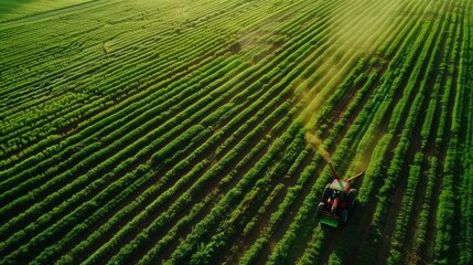 Diverse Group of Farmers Working in Green Fields