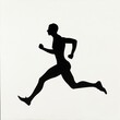 © KerXing - Silhouette of a Running Person Against a White Background
