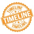 © outchill - TIMELINE text on orange round stamp sign