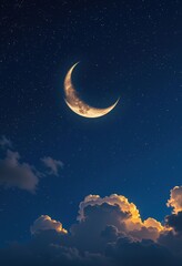 Wall Mural - moon and clouds
