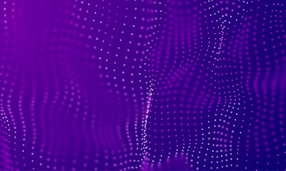 Canvas Print - dark purple gradient background. big data technology background wave.