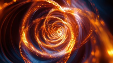 Wall Mural - Abstract Spiral of Light