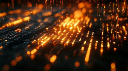 Wall Mural - Futuristic Digital Matrix