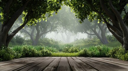 Canvas Print - Misty Forest Path.