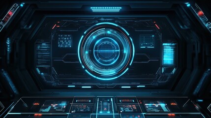 A digital screen with buttons positioned below it, designed for user interaction. This setup is perfect for showcasing technology interfaces, control panels, or user-friendly applications in modern 