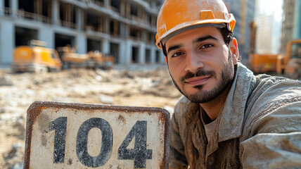 An architect is at work on a construction site in Saudi Arabia, An engineer is at work at a construction site in Dubai, UAE