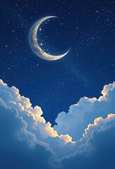 Wall Mural - sky with moon