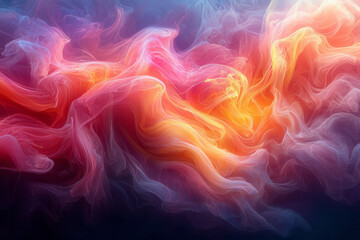 Aufkleber - Vibrant color spectrums flowing dynamically through space, creating a fluid, abstract motion,