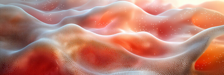 Fototapete - A minimalist display of weightless 3D forms with smooth, rubber-like textures,