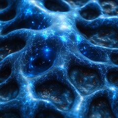 Wall Mural - abstract blue glowing network texture