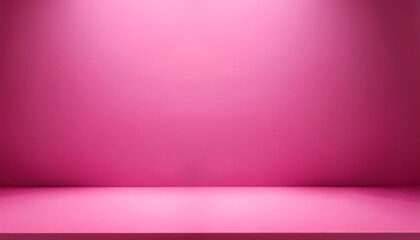 Wall Mural - empty dark pink room with gradient pink abstract background for display your product