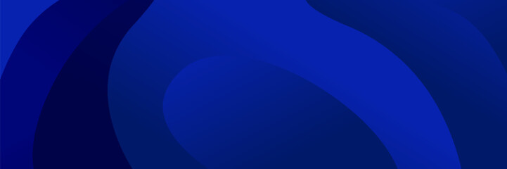 Wall Mural - abstract blue fluid gradient geometric banner design background.