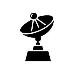 simple satelite antenna signal icon 