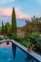 Wall Mural - Pool scenery at evening time