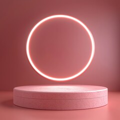Leinwandbilder - 3d rendering of a luxury pedestal stand. Studio scene background with blank tabletop. Chinese New Year.